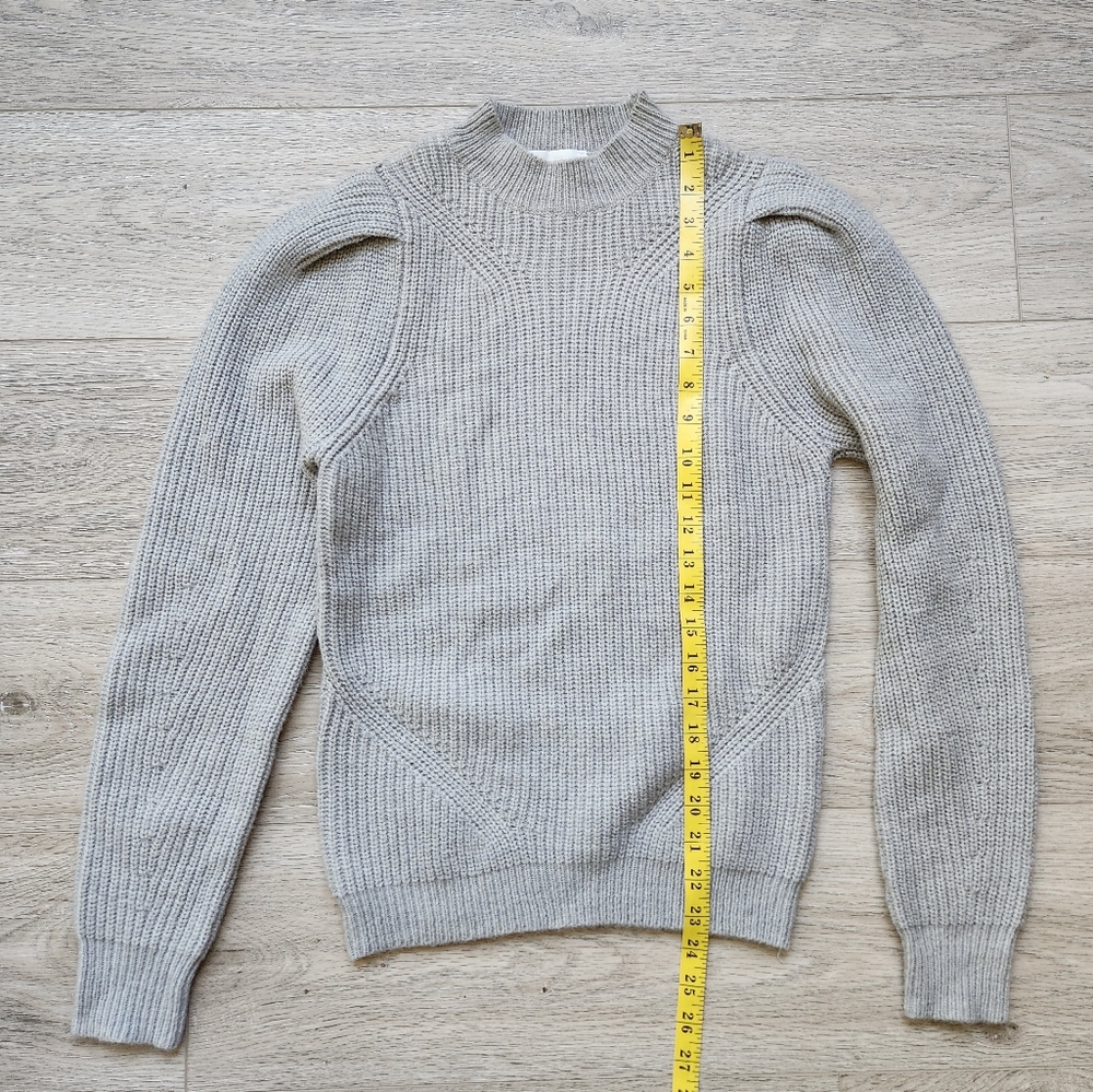 Stitch and Knot Gray Sweater Womens Small Long Sleeves Cozy Pleated Nwt - Picture 7 of 8